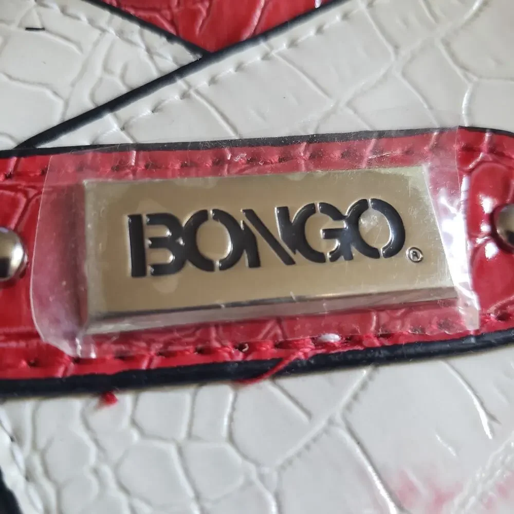 Vintage Y2K Bongo Hobo Shoulder Bag NWT Kmart Faux Croc Pink Red White Purse Zip